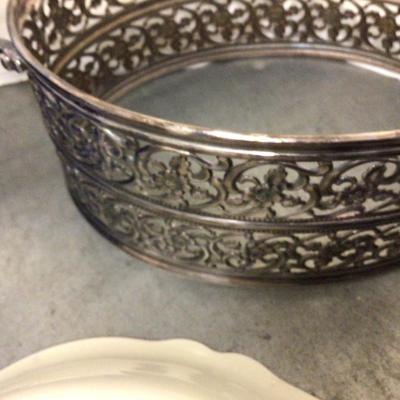 Casserole in Metal Holder, Homer Laughlin Serving Bowl and Hall Covered Casserole