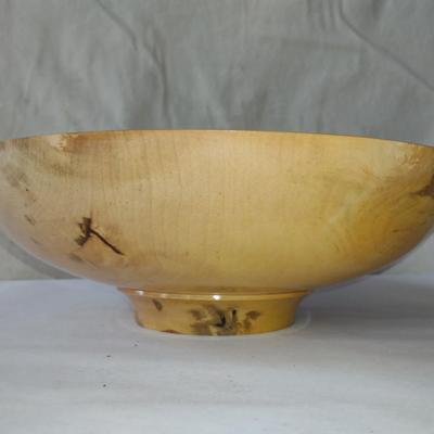 Large, Hand Crafted, Turned Wood Bowl by Bobby Phillips- Maple (#37).