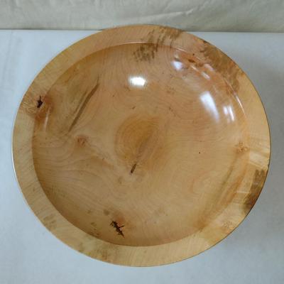 Large, Hand Crafted, Turned Wood Bowl by Bobby Phillips- Maple (#37).