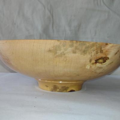 Large, Hand Crafted, Turned Wood Bowl by Bobby Phillips- Maple (#37).