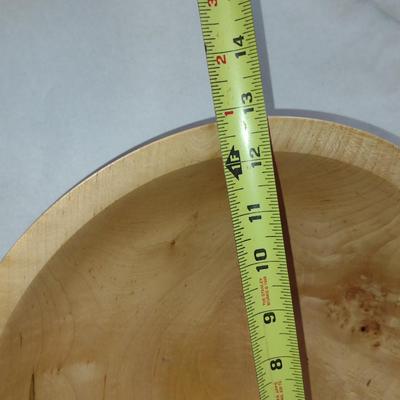Large, Hand Crafted, Turned Wood Bowl by Bobby Phillips- Maple and Sterling (#38).