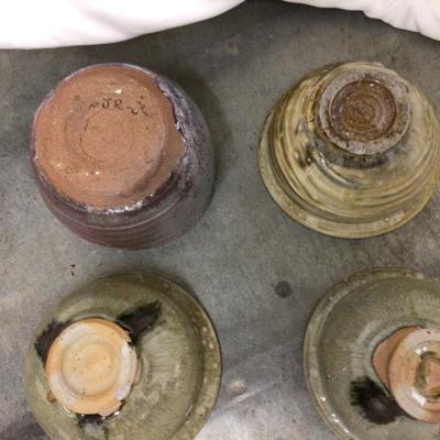 Four Modern Pottery Bowls