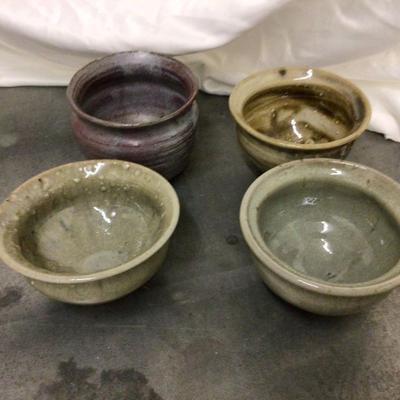 Four Modern Pottery Bowls