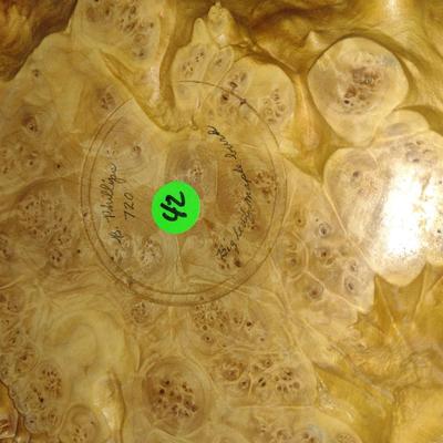 Large, Hand Crafted, Turned Wood Vase by Bobby Phillips- Big Leaf Maple Burl (#42).