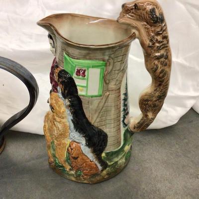 Set of Two Pottery Pitchers