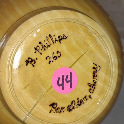 Hand Crafted, Turned and Pierced Wood Home Decor by Bobby Phillips- Box Elder and Cherry (#44).