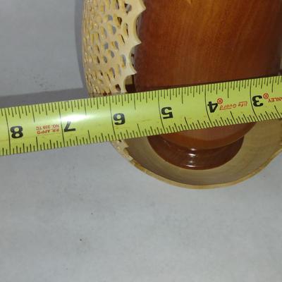 Hand Crafted, Turned and Pierced Wood Home Decor by Bobby Phillips- Box Elder and Cherry (#44).