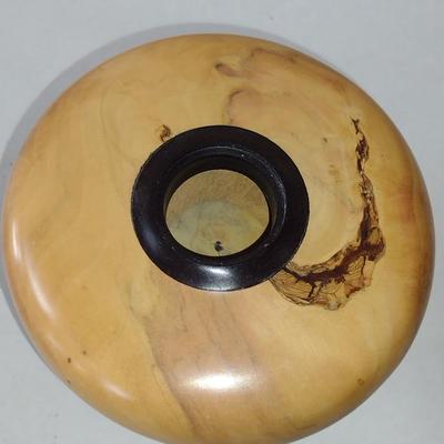 Large, Hand Crafted, Turned Wood Vase by Bobby Phillips- Box Elder and Ebony (#46).