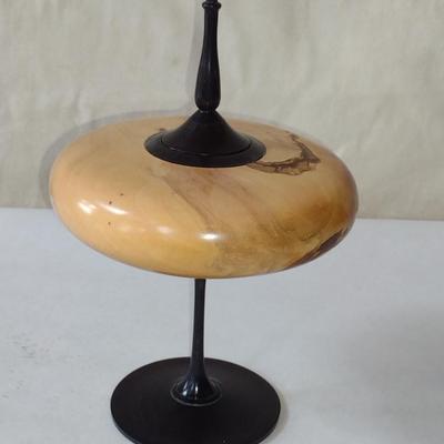 Large, Hand Crafted, Turned Wood Vase by Bobby Phillips- Box Elder and Ebony (#46).