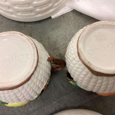 Fitz and Floyd Matching Fruit Dinnerware.