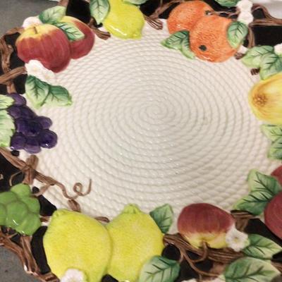 Fitz and Floyd Matching Fruit Dinnerware.
