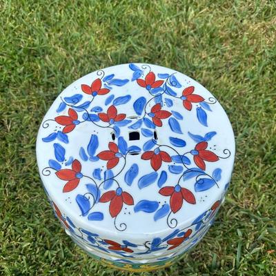 Vintage Chinese Porcelain Hand Painted Garden Stool