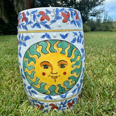 Vintage Chinese Porcelain Hand Painted Garden Stool