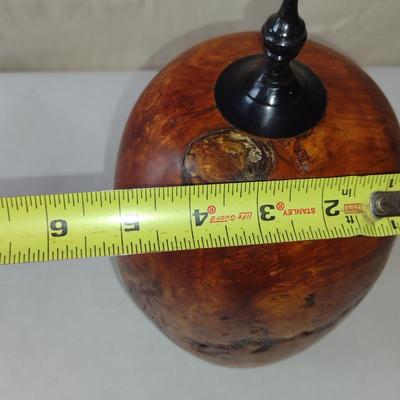 Large, Hand Crafted, Turned Wood Vase by Bobby Phillips- Cherry Burl and Ebony (#48).
