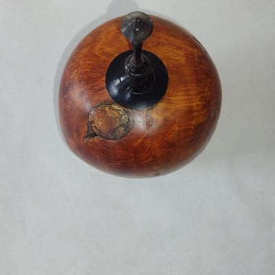 Large, Hand Crafted, Turned Wood Vase by Bobby Phillips- Cherry Burl and Ebony (#48).