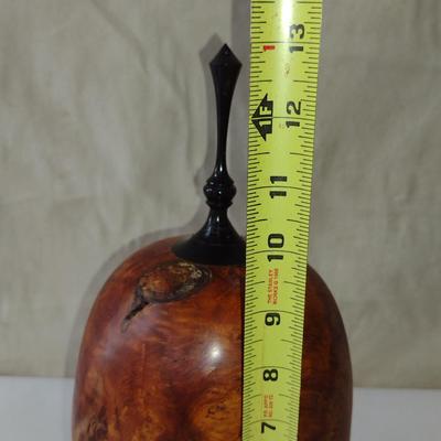 Large, Hand Crafted, Turned Wood Vase by Bobby Phillips- Cherry Burl and Ebony (#48).