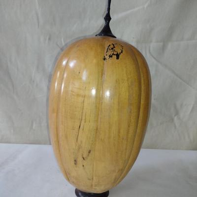 Large, Hand Crafted, Turned Wood Vase by Bobby Phillips- Spalted Maple and Ebony (#50).