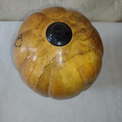 Large, Hand Crafted, Turned Wood Vase by Bobby Phillips- Spalted Maple and Ebony (#50).