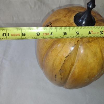 Large, Hand Crafted, Turned Wood Vase by Bobby Phillips- Spalted Maple and Ebony (#50).