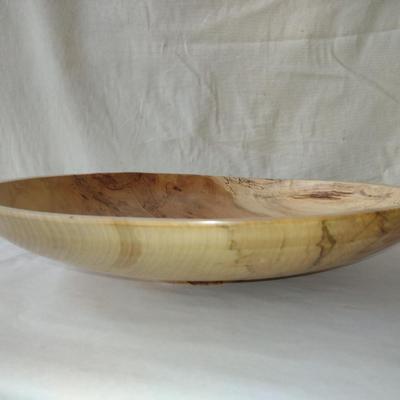 Large, Hand Crafted, Turned Wood Bowl by Bobby Phillips- Maple (#53).