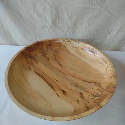 Large, Hand Crafted, Turned Wood Bowl by Bobby Phillips- Maple (#53).