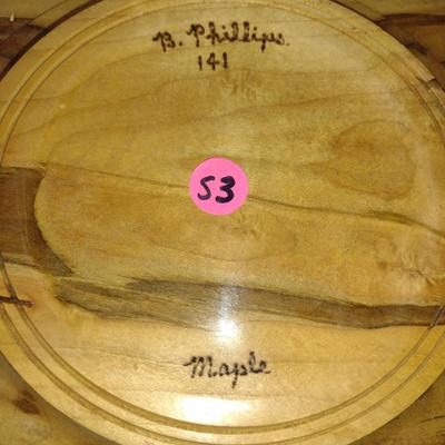 Large, Hand Crafted, Turned Wood Bowl by Bobby Phillips- Maple (#53).