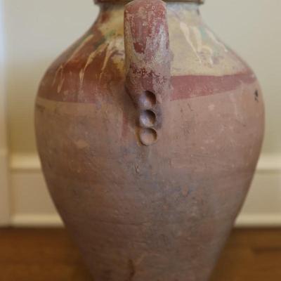 Antique 18" Terracotta Tall Jar