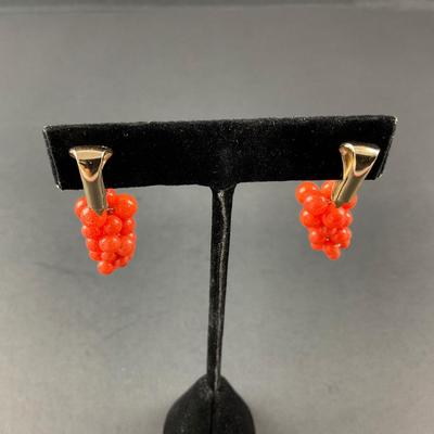 -45- MARVELLA | 1950’s Grape Cluster Pin & Earrings | Marked