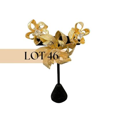 -46- KRAMER | New York Pin & Earrings | Marked