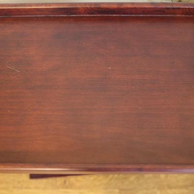 Vintage Campaign Style Folding Tray Table - 2 Piece
