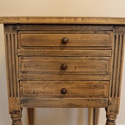 Three Drawer Side Table