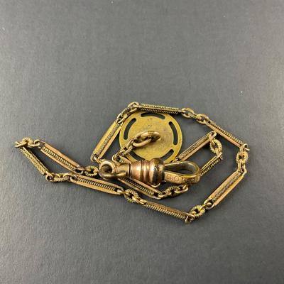 -53- WATCH FOB | S.O.B. + Co. Gold Toned Watch Fob | Marked