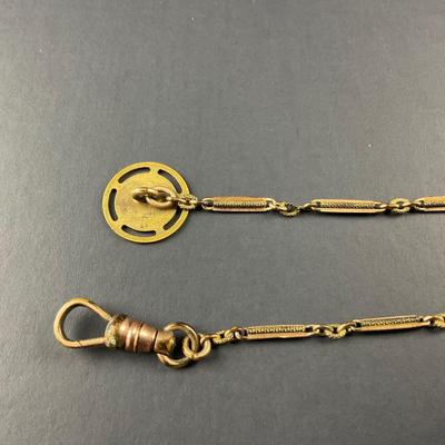 -53- WATCH FOB | S.O.B. + Co. Gold Toned Watch Fob | Marked