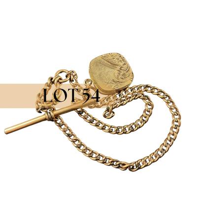 -54- WATCH FOB | Engraved Locket With Photograph