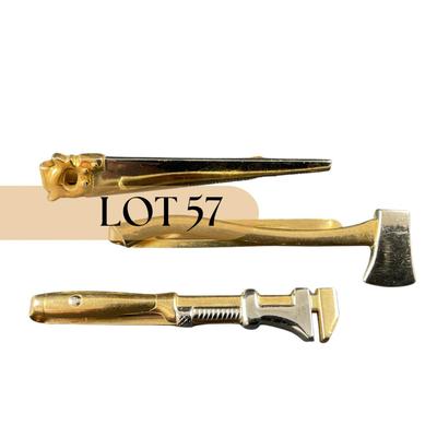 -57- TIE CLIP | Tool Set Of Swank Tie Clips | Marked