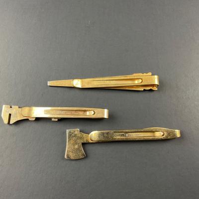 -57- TIE CLIP | Tool Set Of Swank Tie Clips | Marked
