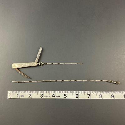 -58- POCKET KNIFE | Bates Blade Pocket Knife On Chain | Marked