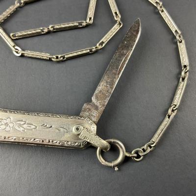 -58- POCKET KNIFE | Bates Blade Pocket Knife On Chain | Marked