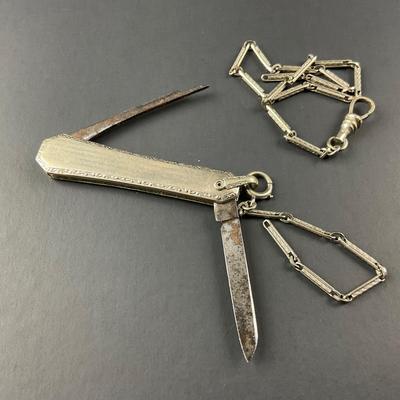 -58- POCKET KNIFE | Bates Blade Pocket Knife On Chain | Marked