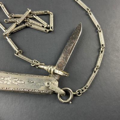 -58- POCKET KNIFE | Bates Blade Pocket Knife On Chain | Marked