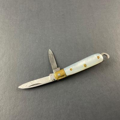 -59- PERES | Mother Of Pearl Tiny Pocket Knife | Marked