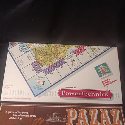 "POWER TECHNICS" & "PAZAZ" BOARD GAMES