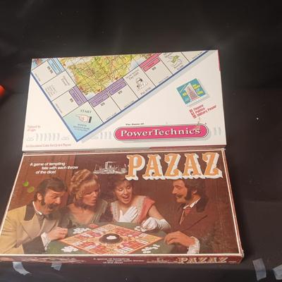 "POWER TECHNICS" & "PAZAZ" BOARD GAMES