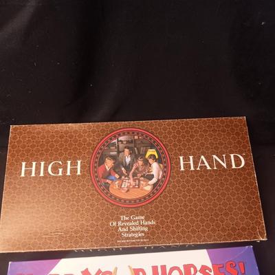 "HIGH HAND" & "HERD YOUR HORSE" BOARD GAMES