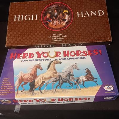 "HIGH HAND" & "HERD YOUR HORSE" BOARD GAMES