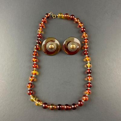 -67- COSTUME | Beaded Necklace and Earrings Set