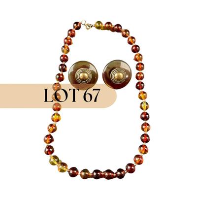 -67- COSTUME | Beaded Necklace and Earrings Set