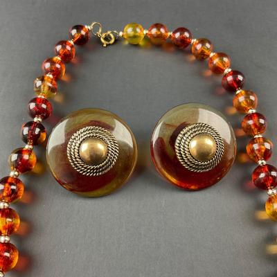 -67- COSTUME | Beaded Necklace and Earrings Set