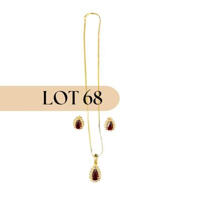 -68- FINE JEWELRY | 14Kt Italy “Roman” Necklace & Earrings | Marked