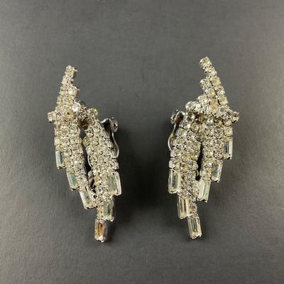 -70- COSTUME | Pink Rhinestone Necklace & Earrings